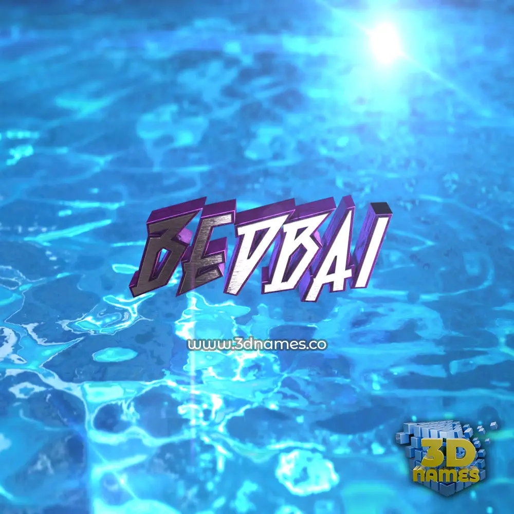 bedbai in Water 2015 style - 3D name wallpaper