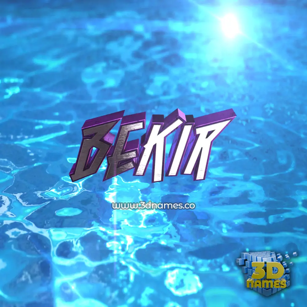 bekir in Water 2015 style - 3D name wallpaper
