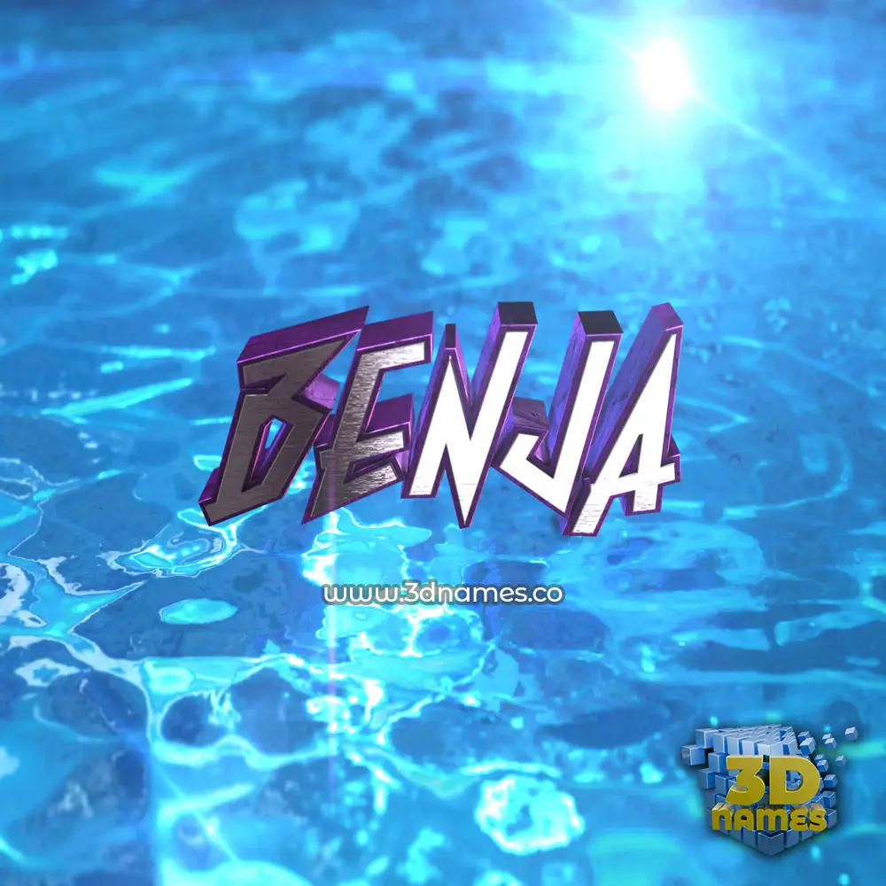 benja in Water 2015 style - 3D name wallpaper