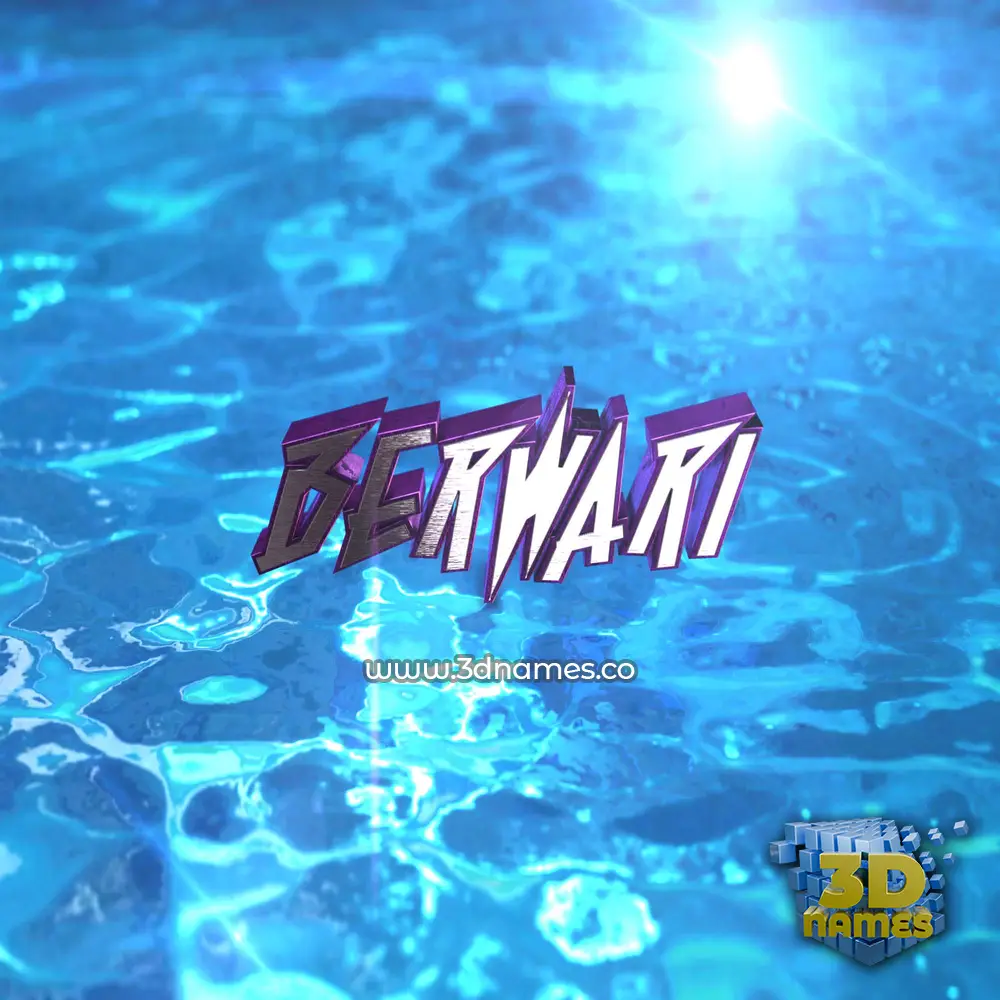 berwari in Water 2015 style - 3D name wallpaper