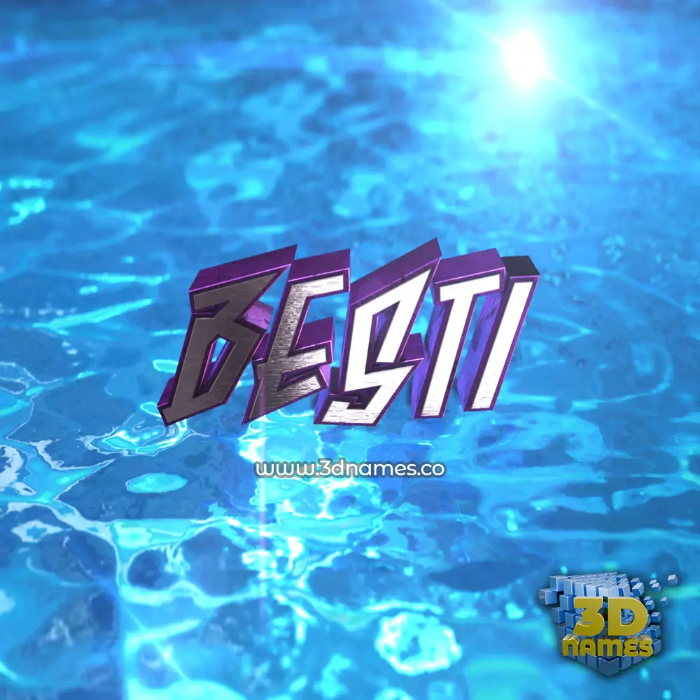 besti in Water 2015 style - 3D name wallpaper