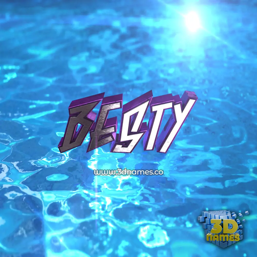 besty in Water 2015 style - 3D name wallpaper
