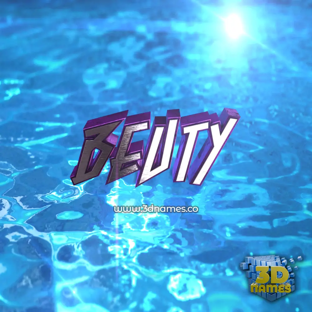 beuty in Water 2015 style - 3D name wallpaper