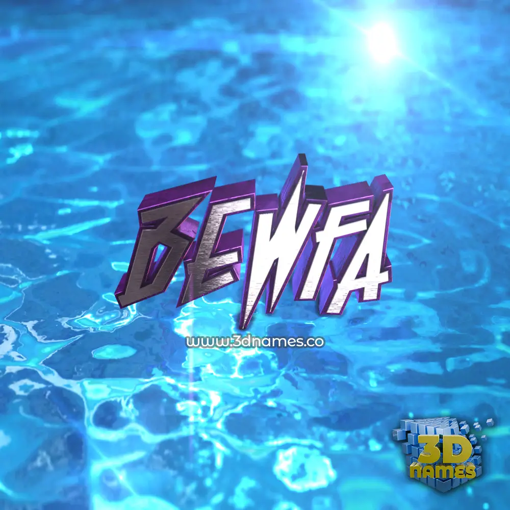bewfa in Water 2015 style - 3D name wallpaper