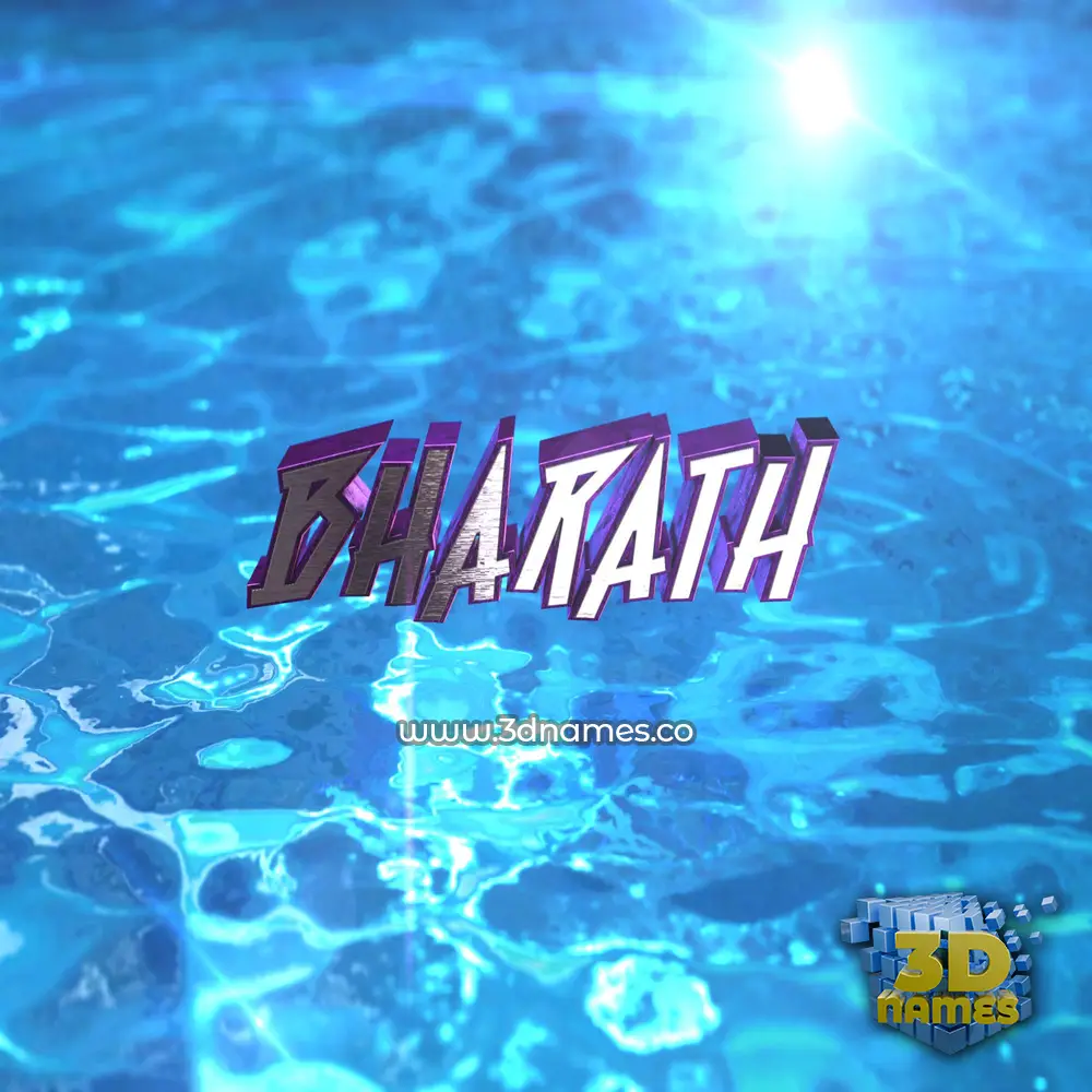 bharath in Water 2015 style - 3D name wallpaper
