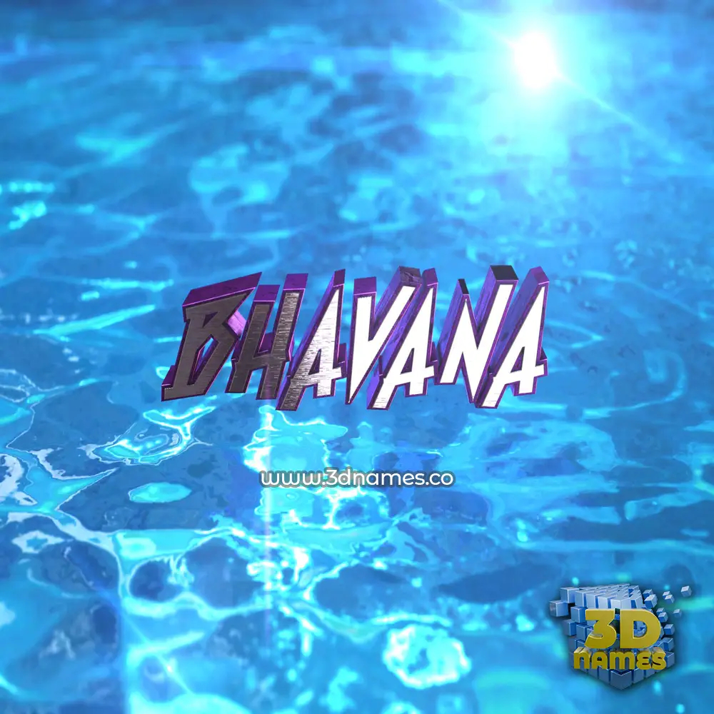 bhavana in Water 2015 style - 3D name wallpaper