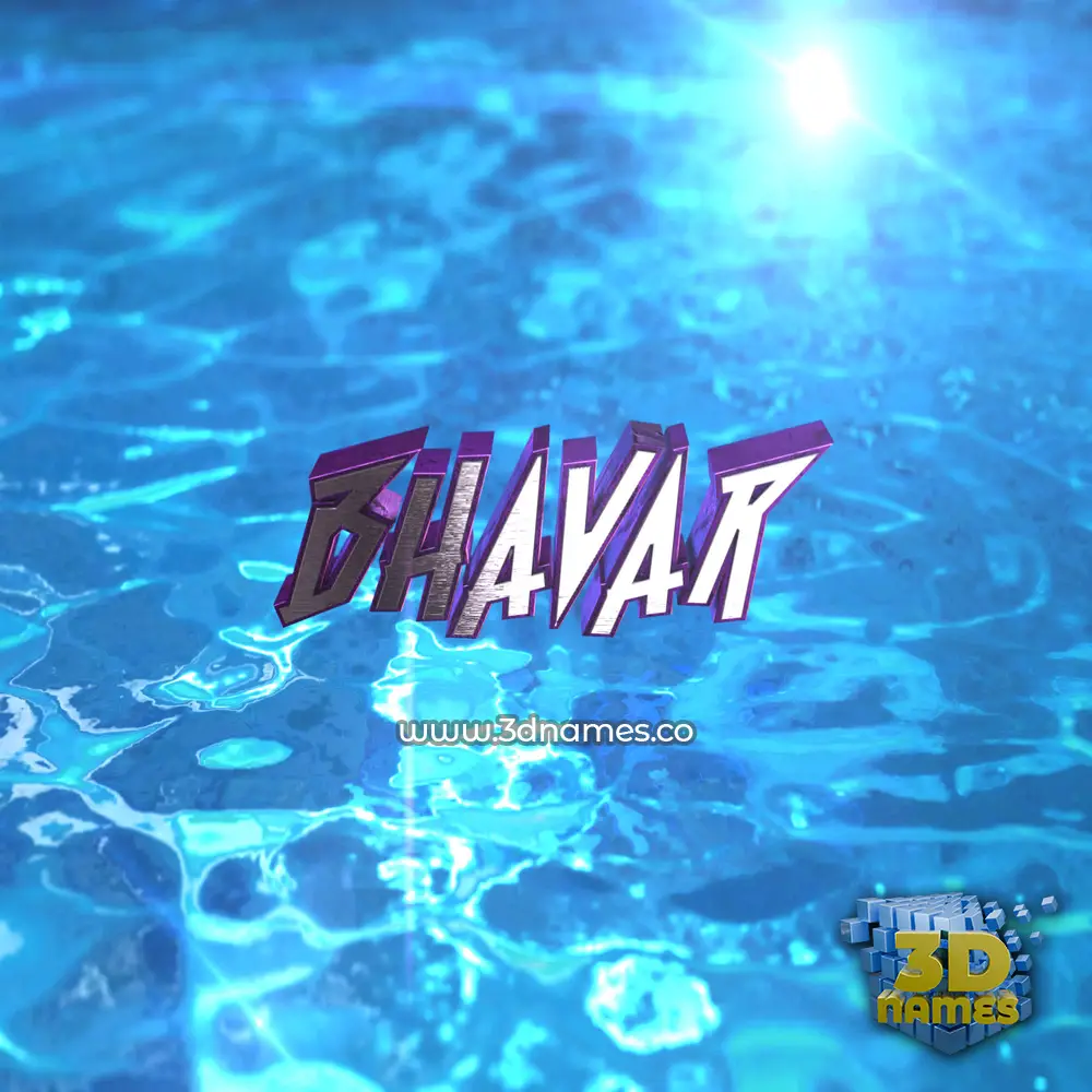 bhavar in Water 2015 style - 3D name wallpaper