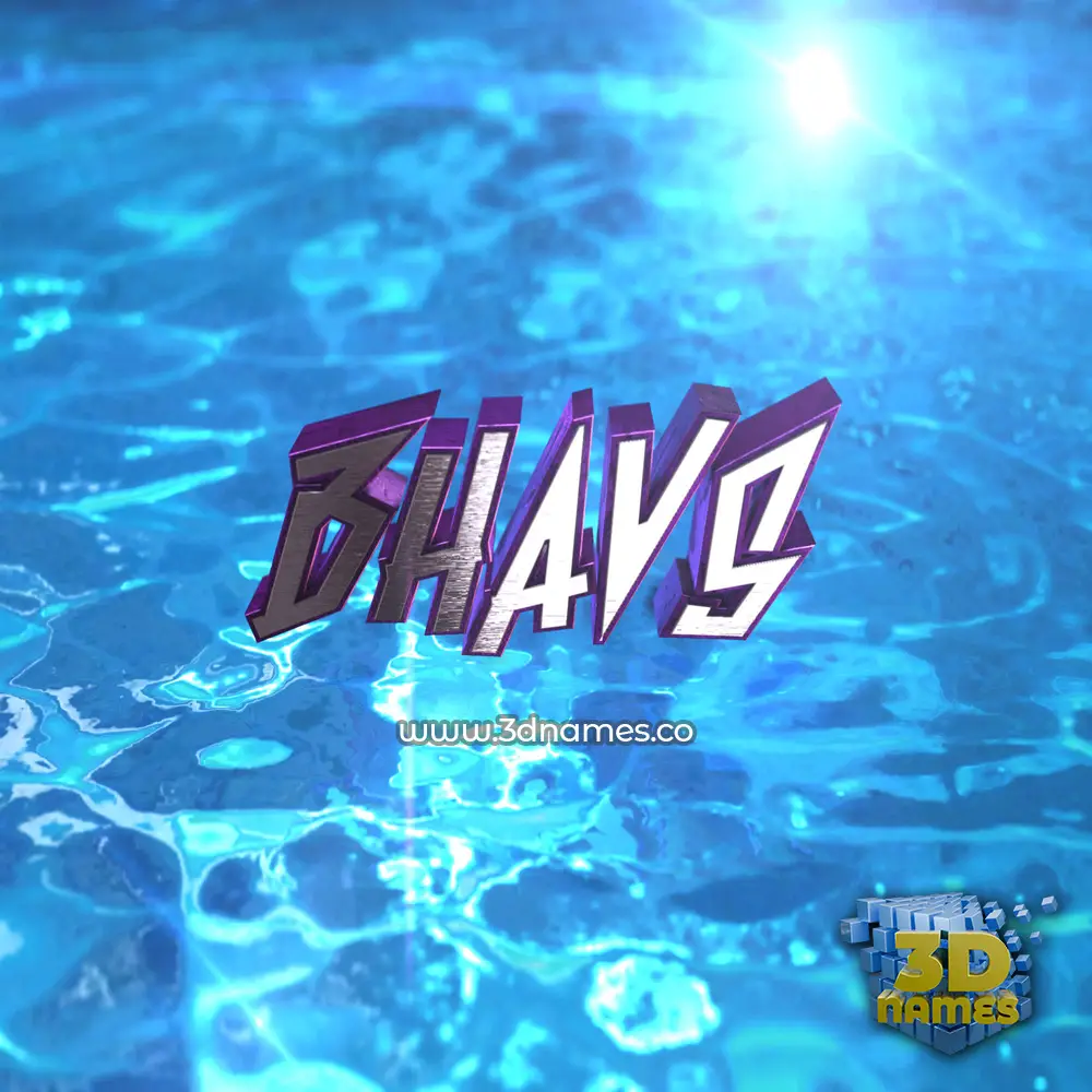 bhavs in Water 2015 style - 3D name wallpaper