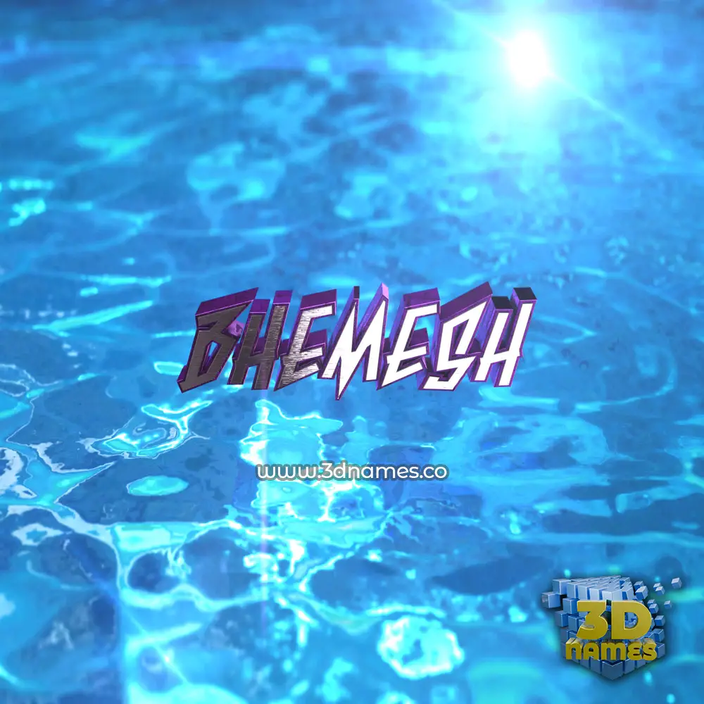 bhemesh in Water 2015 style - 3D name wallpaper