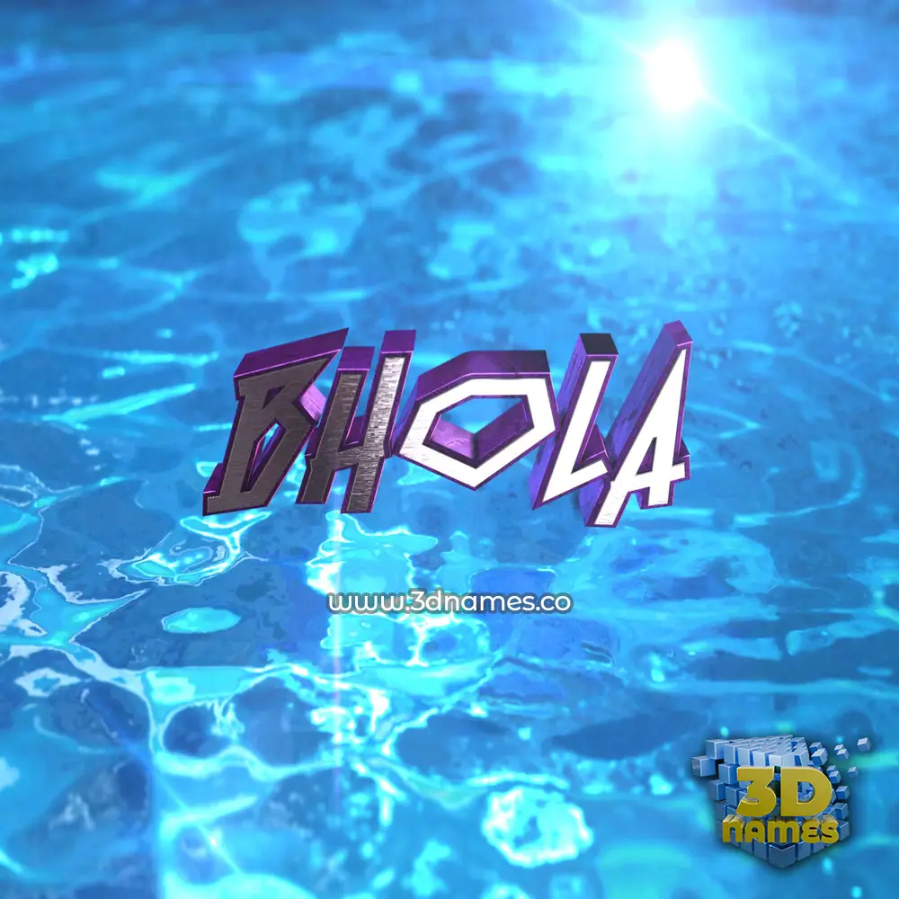 bhola in Water 2015 style - 3D name wallpaper
