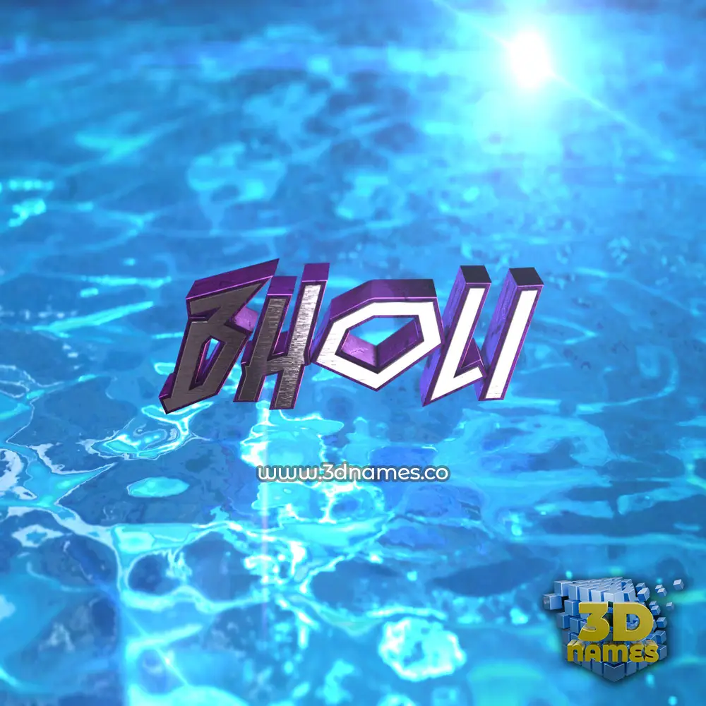 bholi in Water 2015 style - 3D name wallpaper