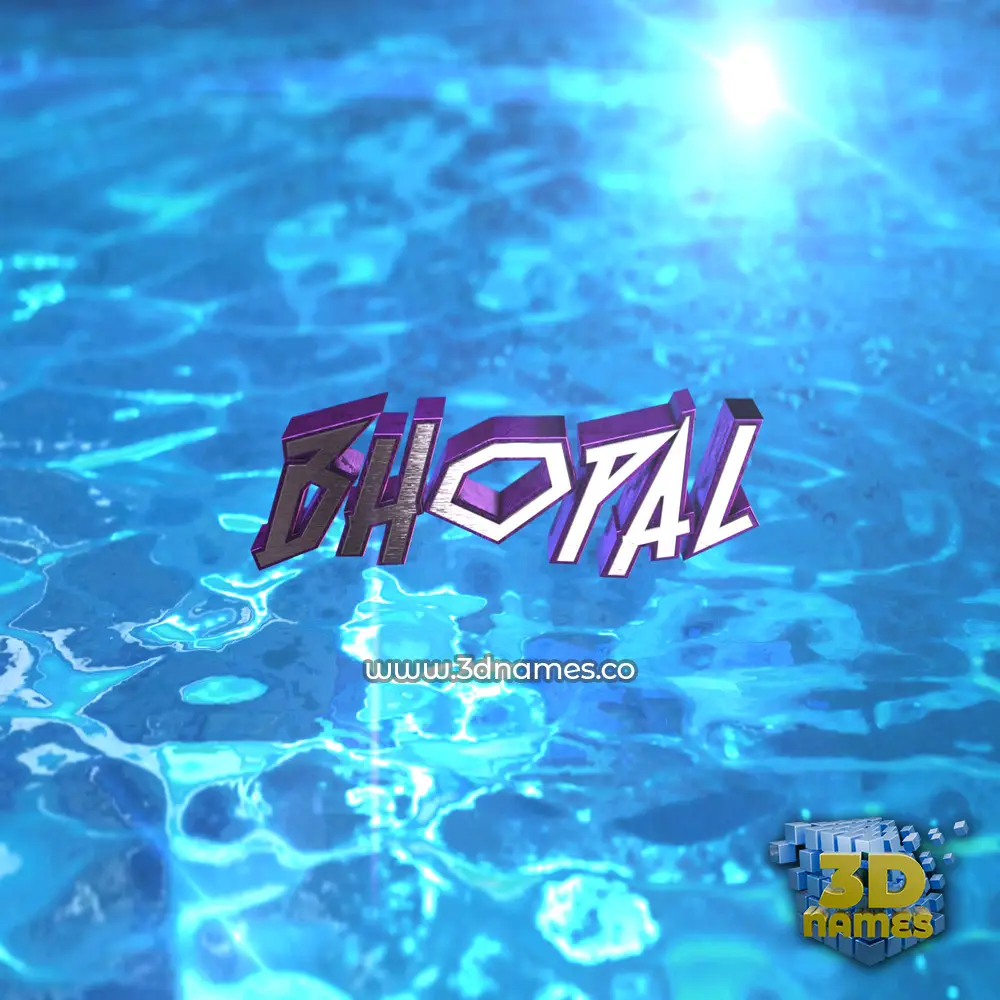 bhopal in Water 2015 style - 3D name wallpaper