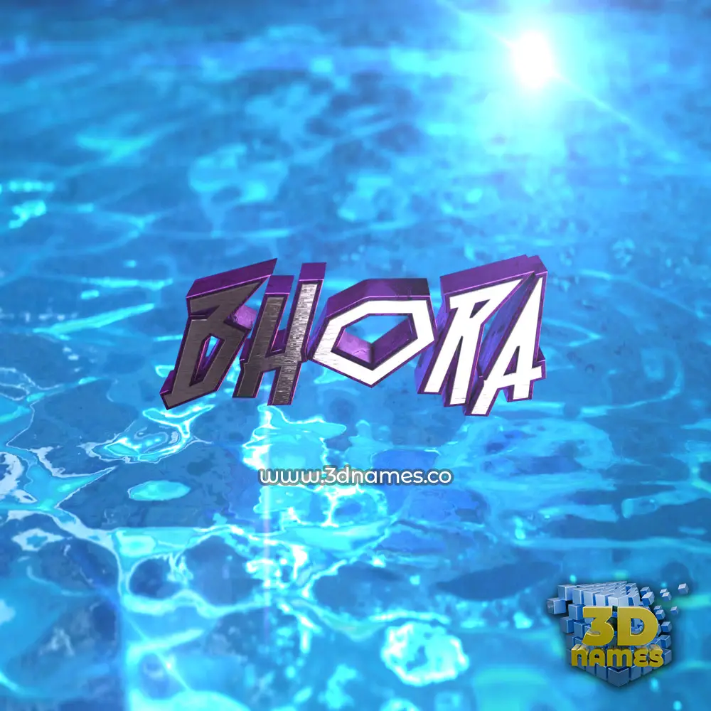 bhora in Water 2015 style - 3D name wallpaper