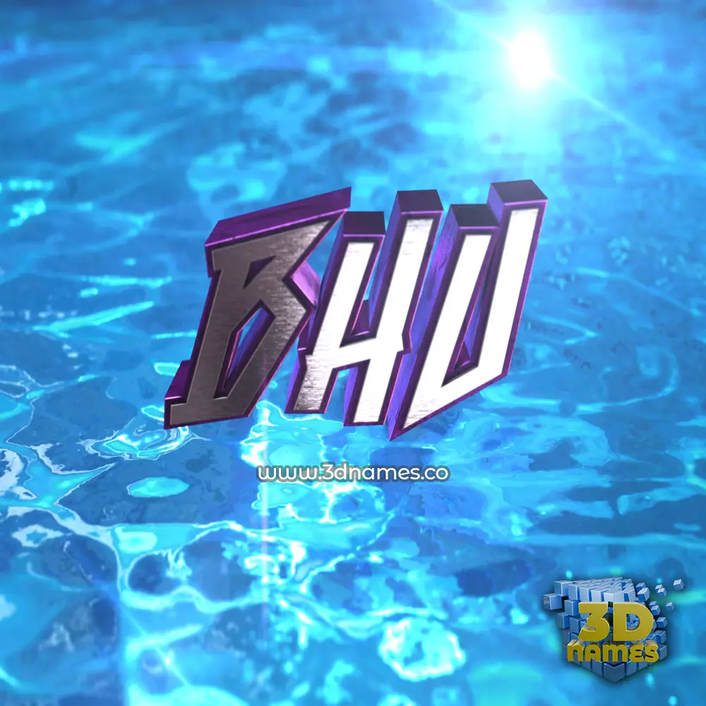 bhu in Water 2015 style - 3D name wallpaper