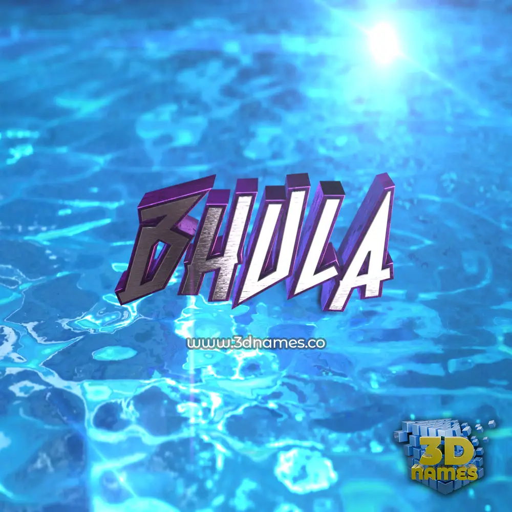 bhula in Water 2015 style - 3D name wallpaper