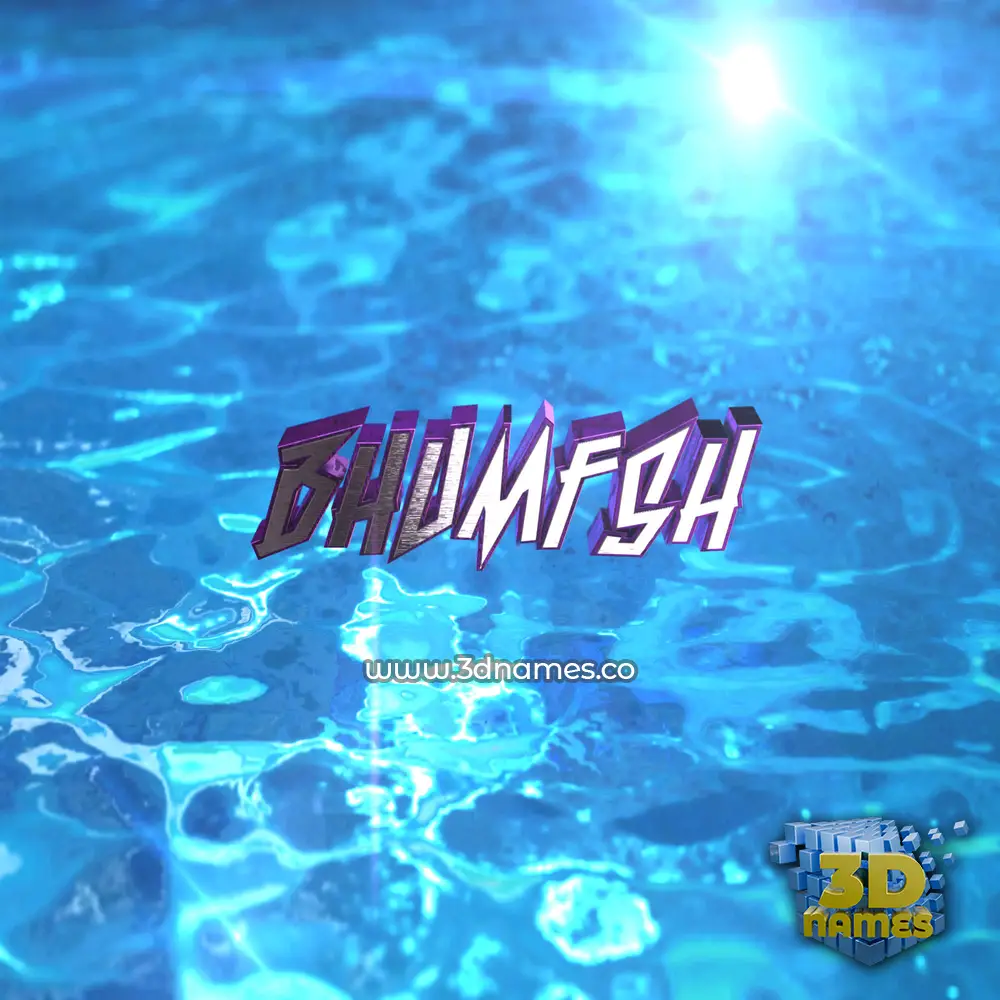 bhumfsh in Water 2015 style - 3D name wallpaper