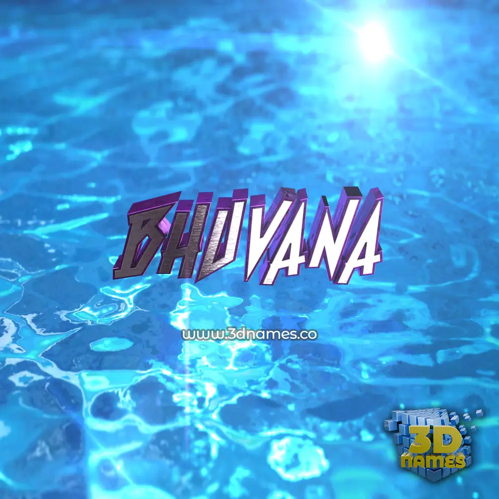 bhuvana in Water 2015 style - 3D name wallpaper