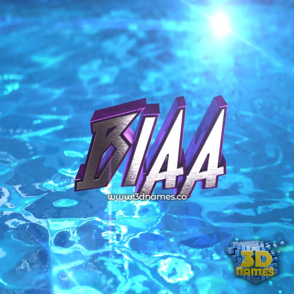 biaa in Water 2015 style - 3D name wallpaper