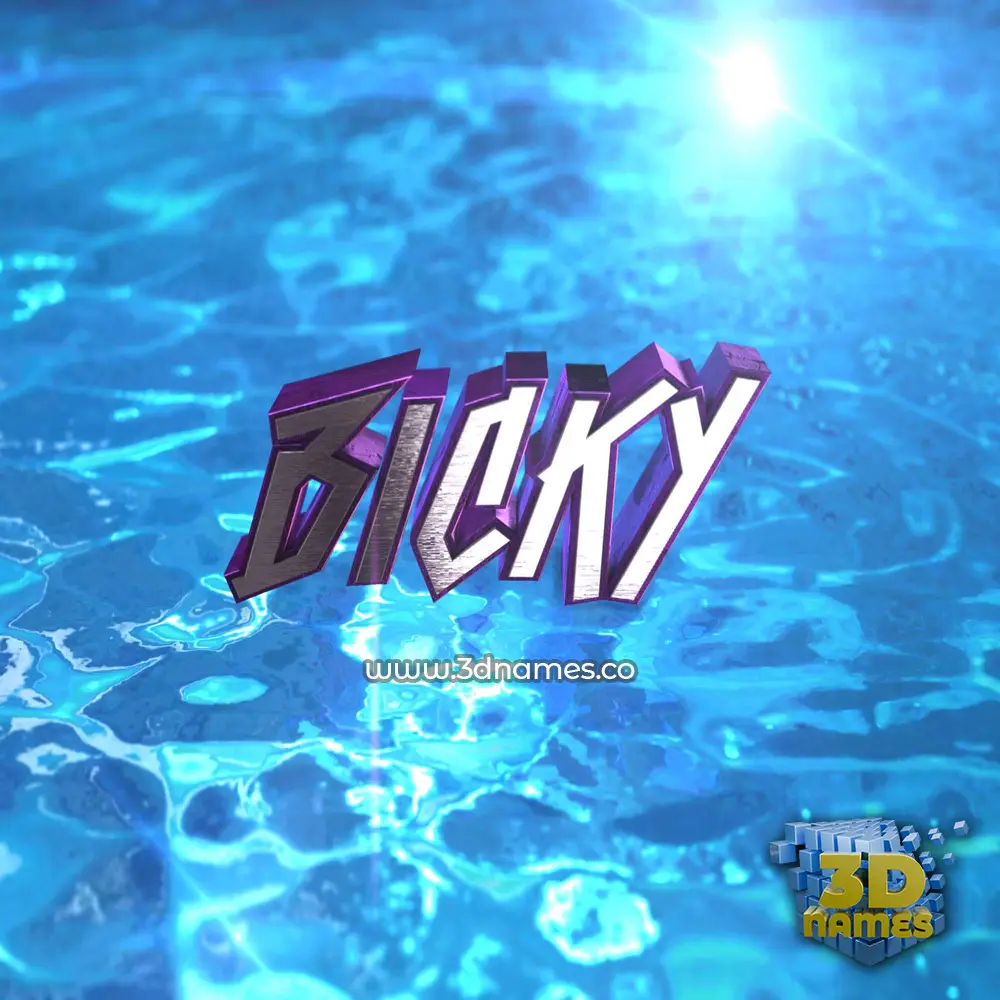 bicky in Water 2015 style - 3D name wallpaper