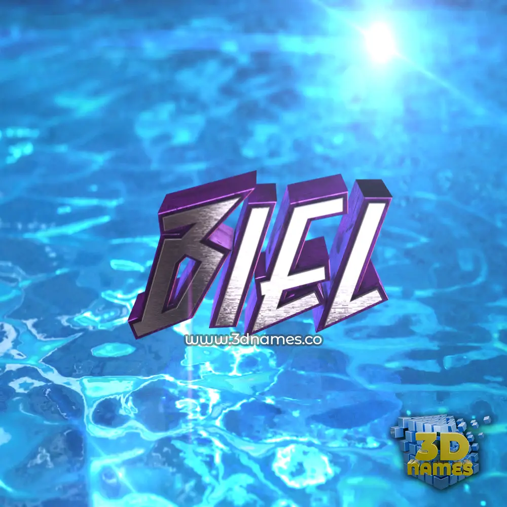 biel in Water 2015 style - 3D name wallpaper