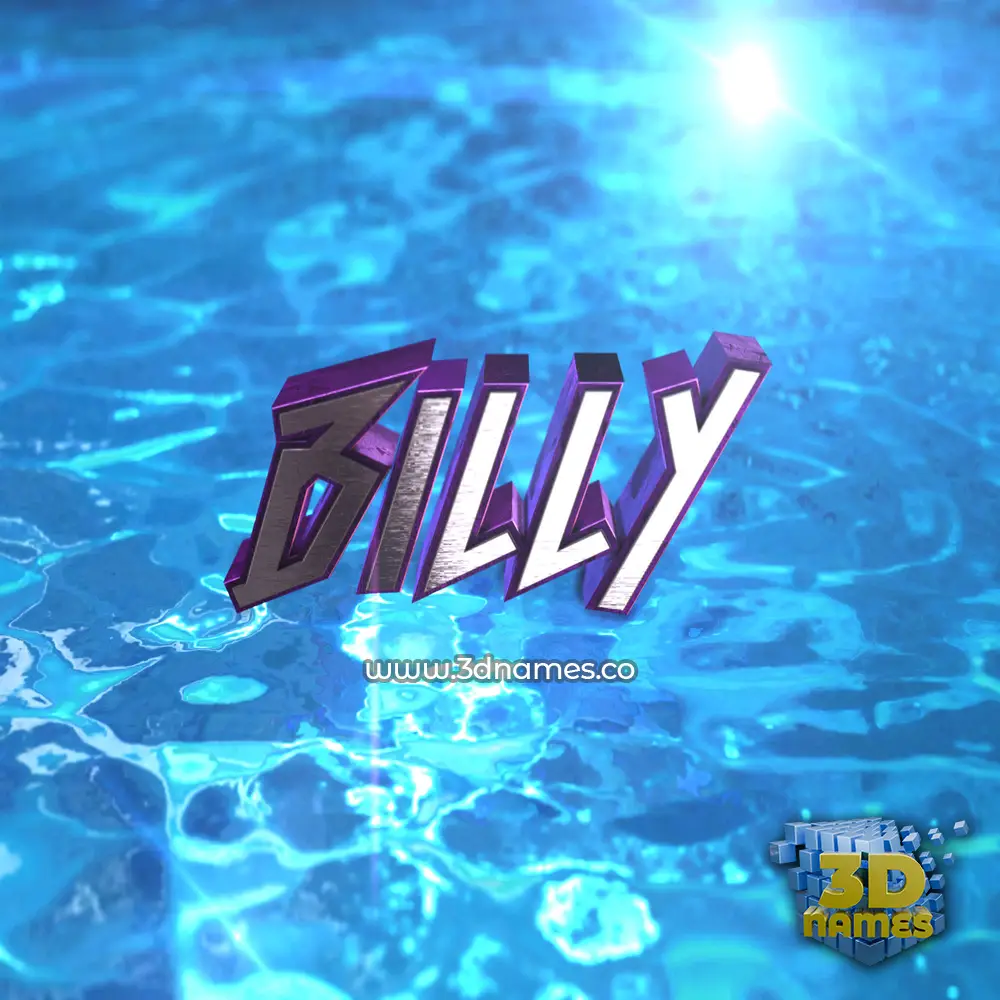 billy in Water 2015 style - 3D name wallpaper