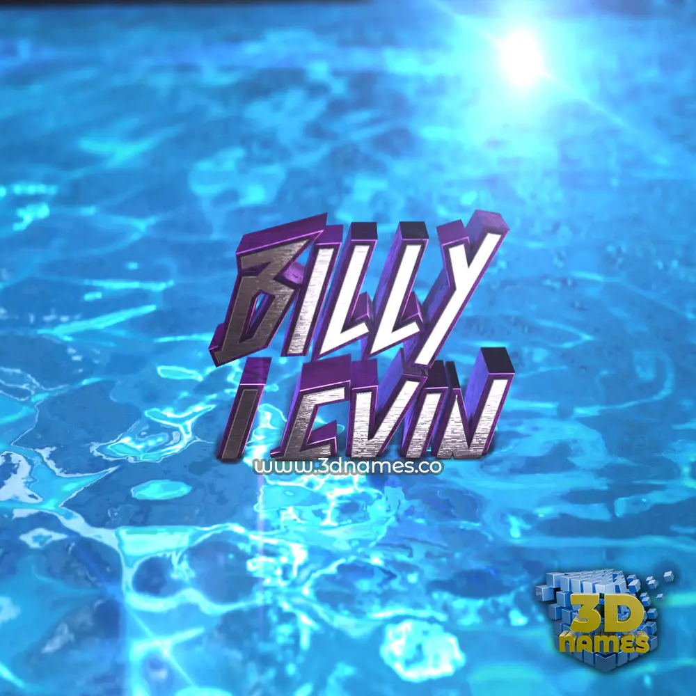 billy levin in Water 2015 style - 3D name wallpaper