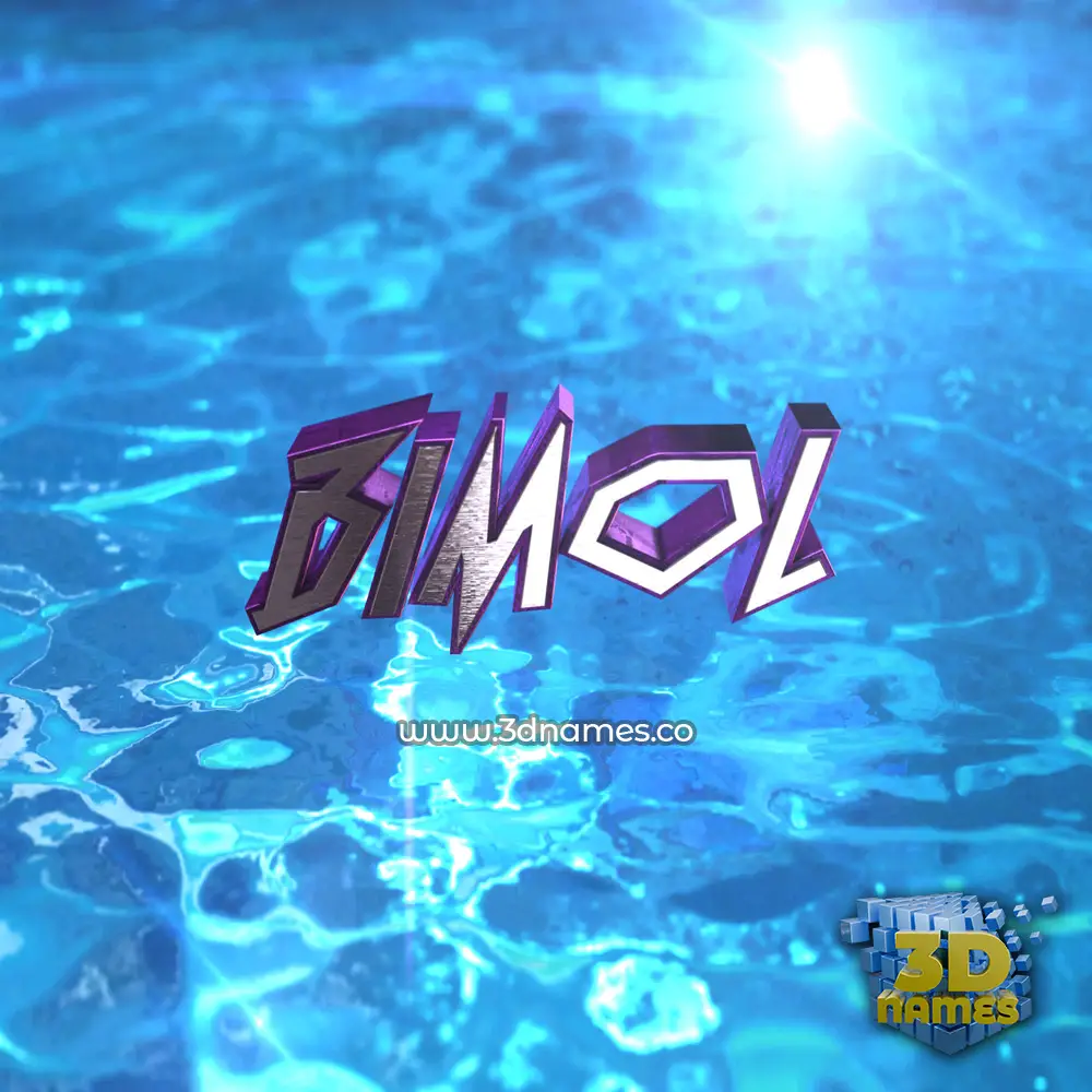 bimol in Water 2015 style - 3D name wallpaper