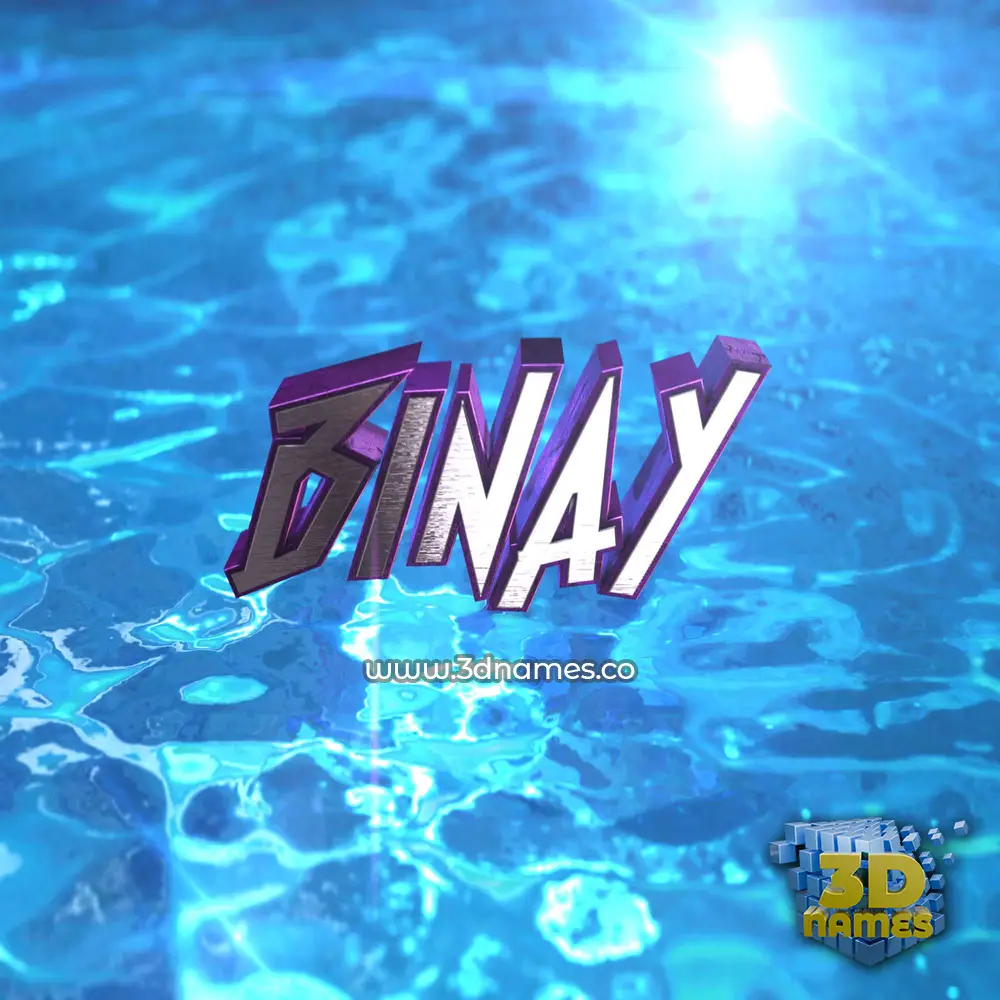 binay in Water 2015 style - 3D name wallpaper