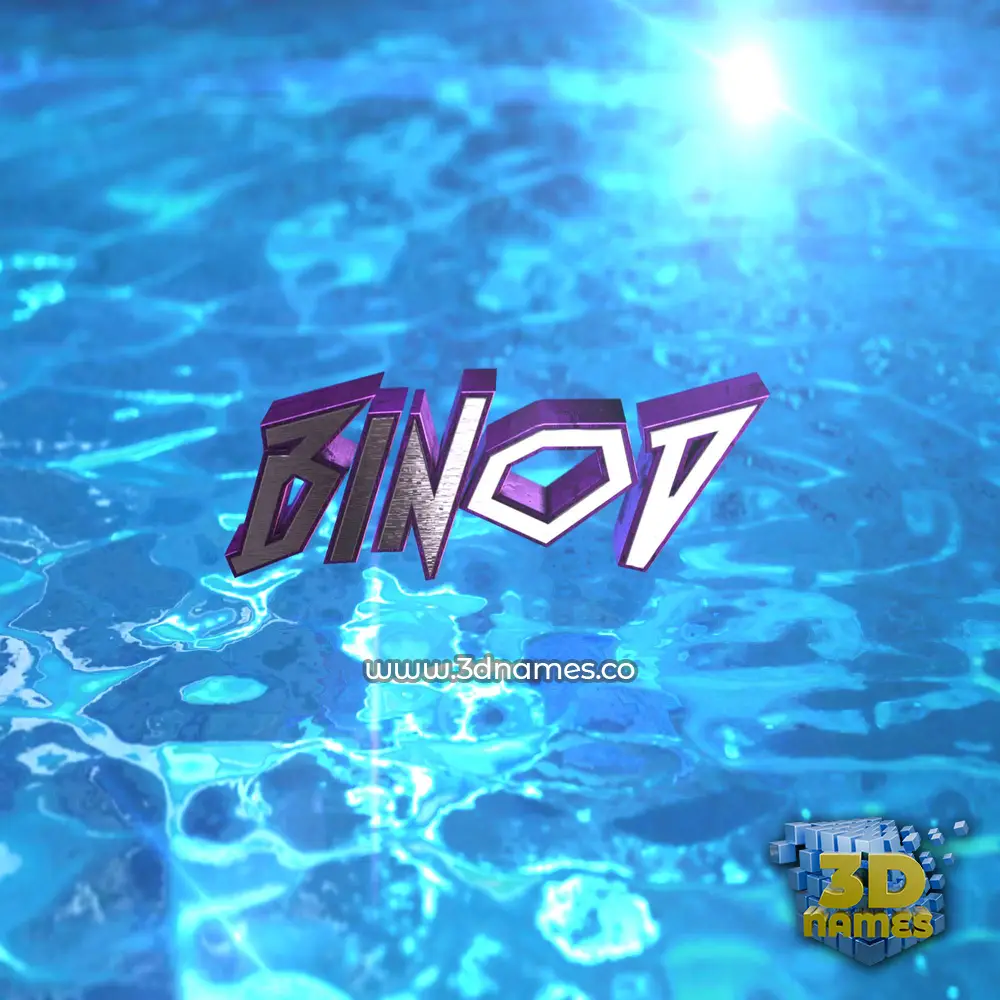 binod in Water 2015 style - 3D name wallpaper