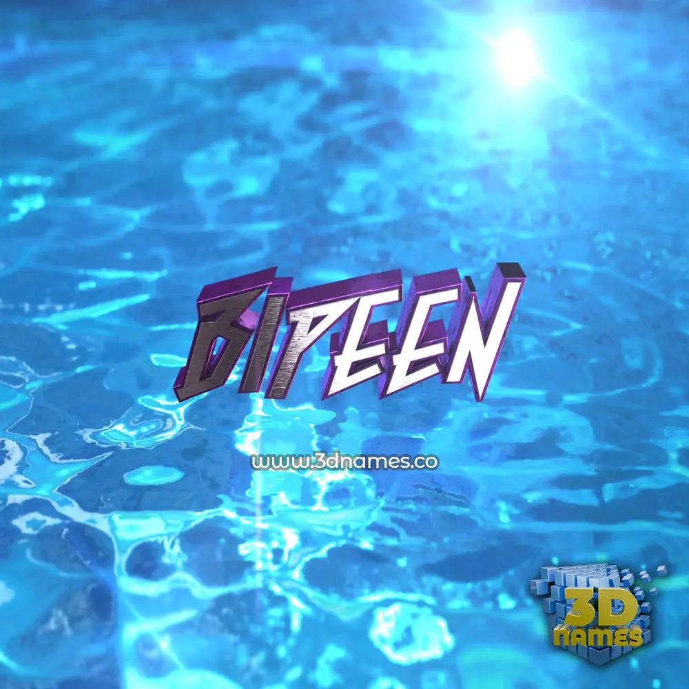 bipeen in Water 2015 style - 3D name wallpaper