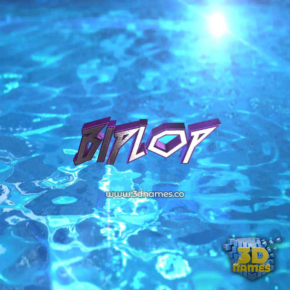 biplop in Water 2015 style - 3D name wallpaper