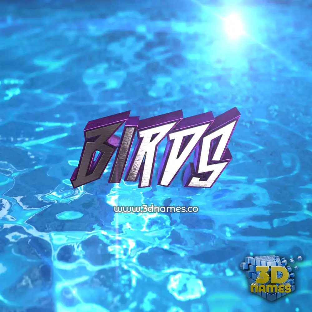 birds in Water 2015 style - 3D name wallpaper