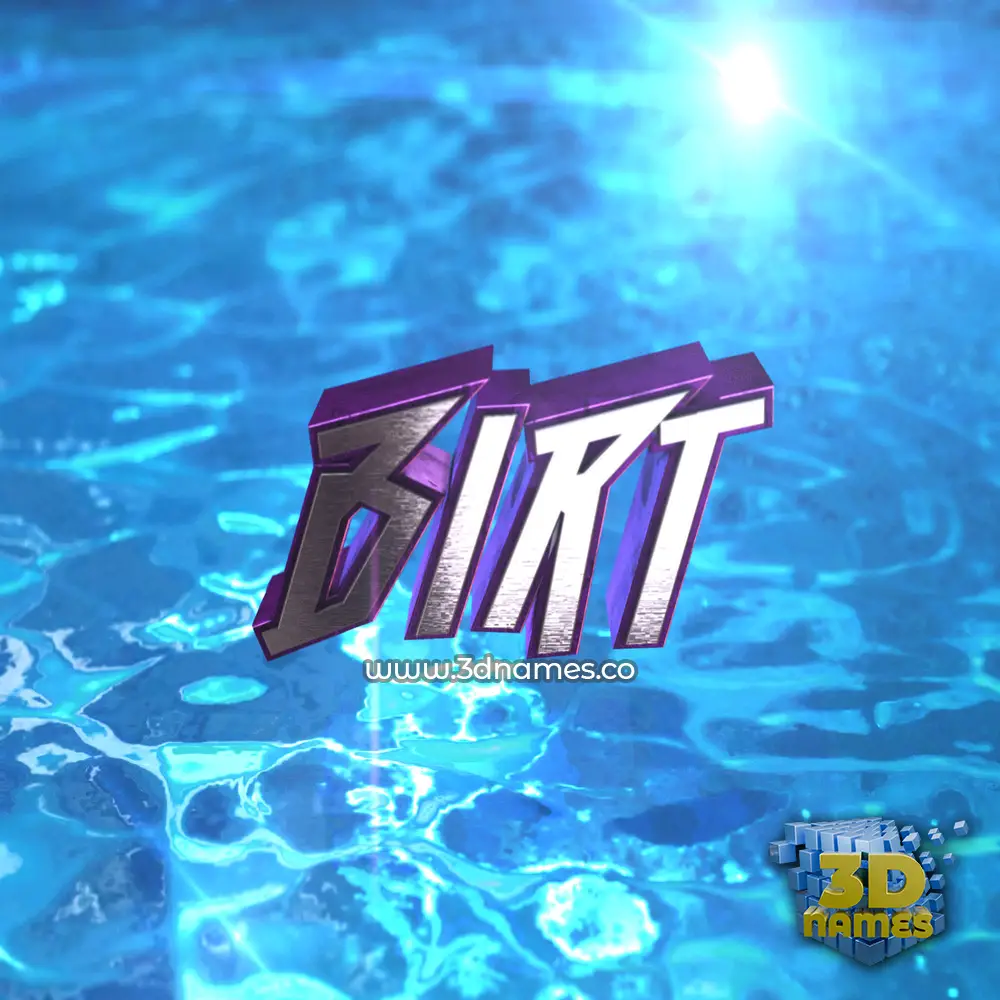 birt in Water 2015 style - 3D name wallpaper