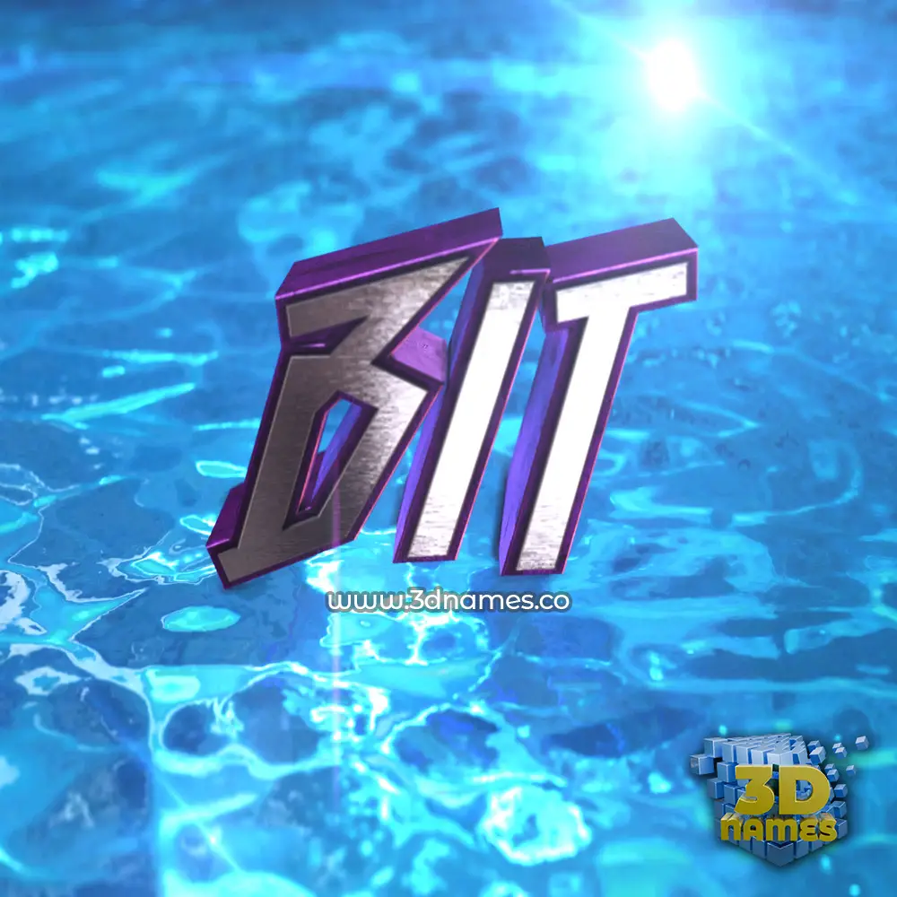 bit in Water 2015 style - 3D name wallpaper