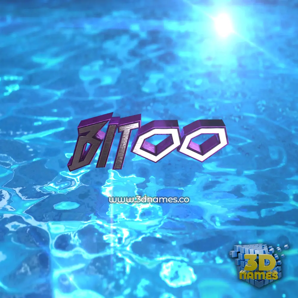 bitoo in Water 2015 style - 3D name wallpaper