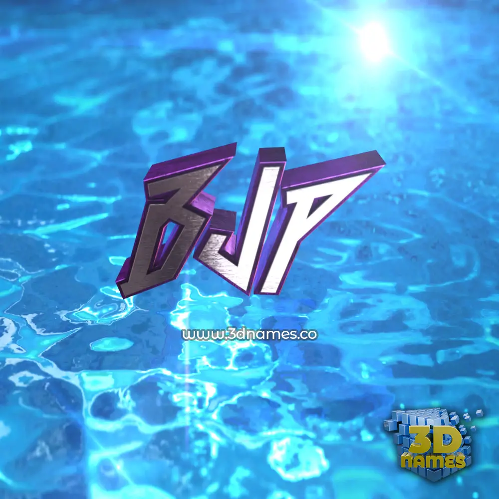 bjp in Water 2015 style - 3D name wallpaper