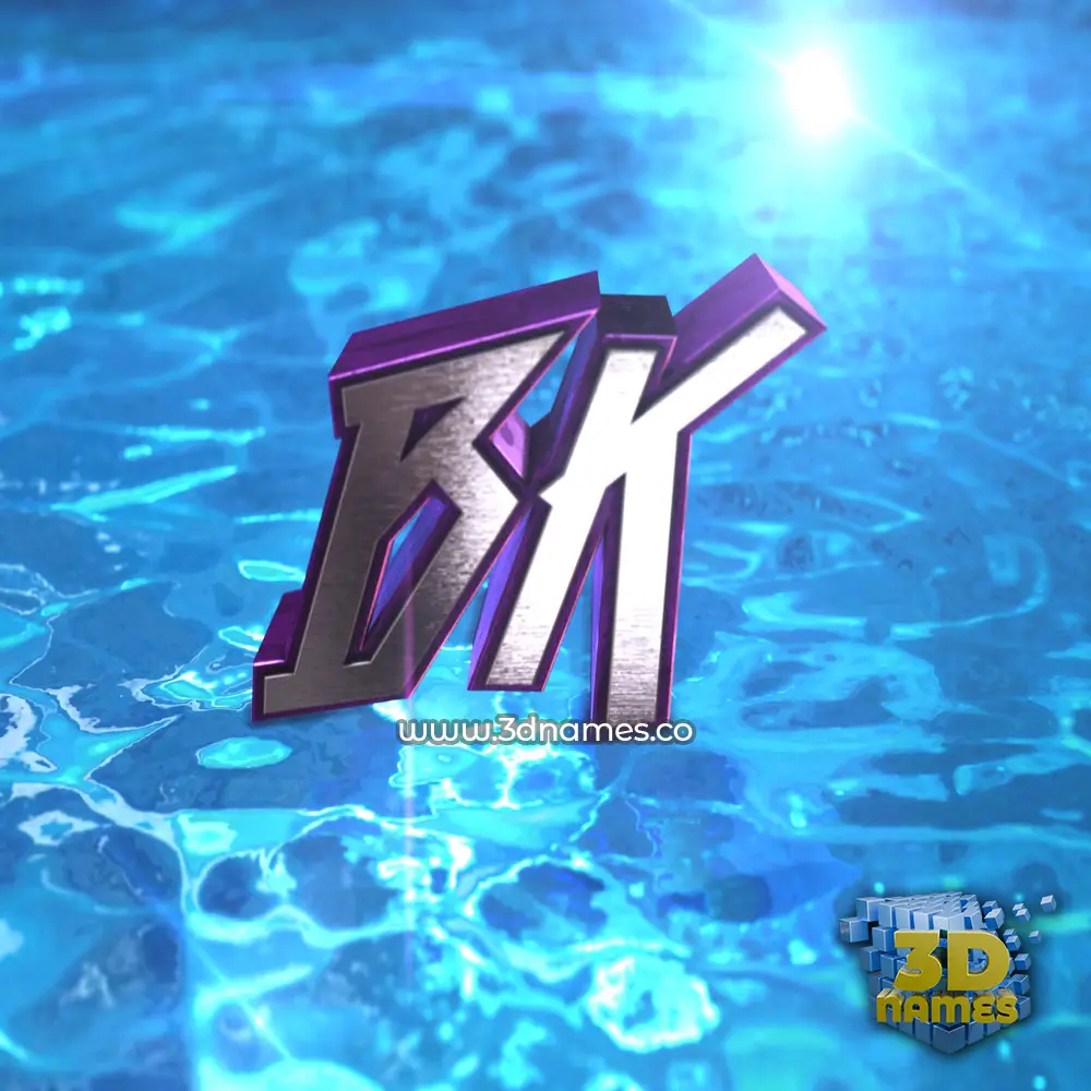 bk in Water 2015 style - 3D name wallpaper