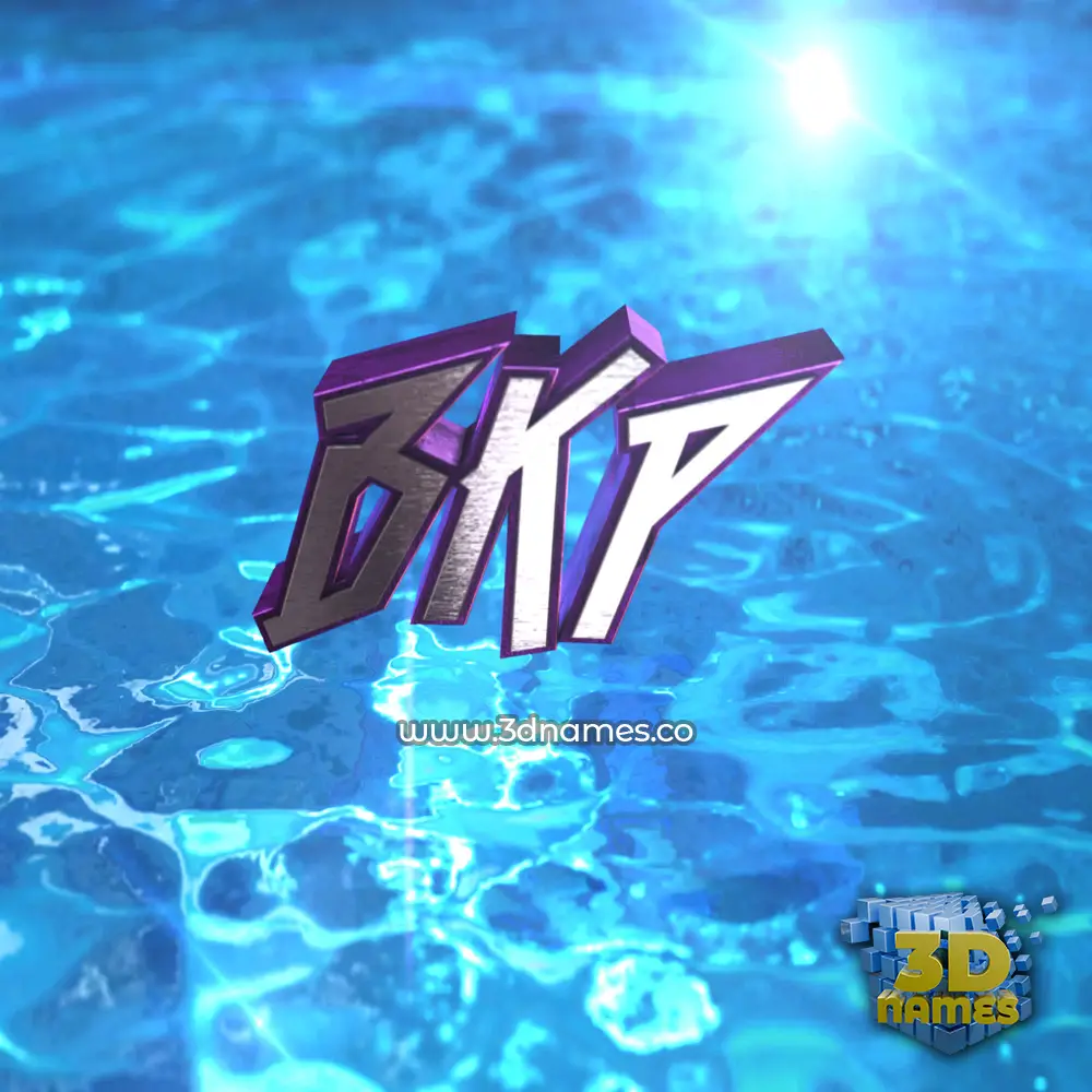 bkp in Water 2015 style - 3D name wallpaper