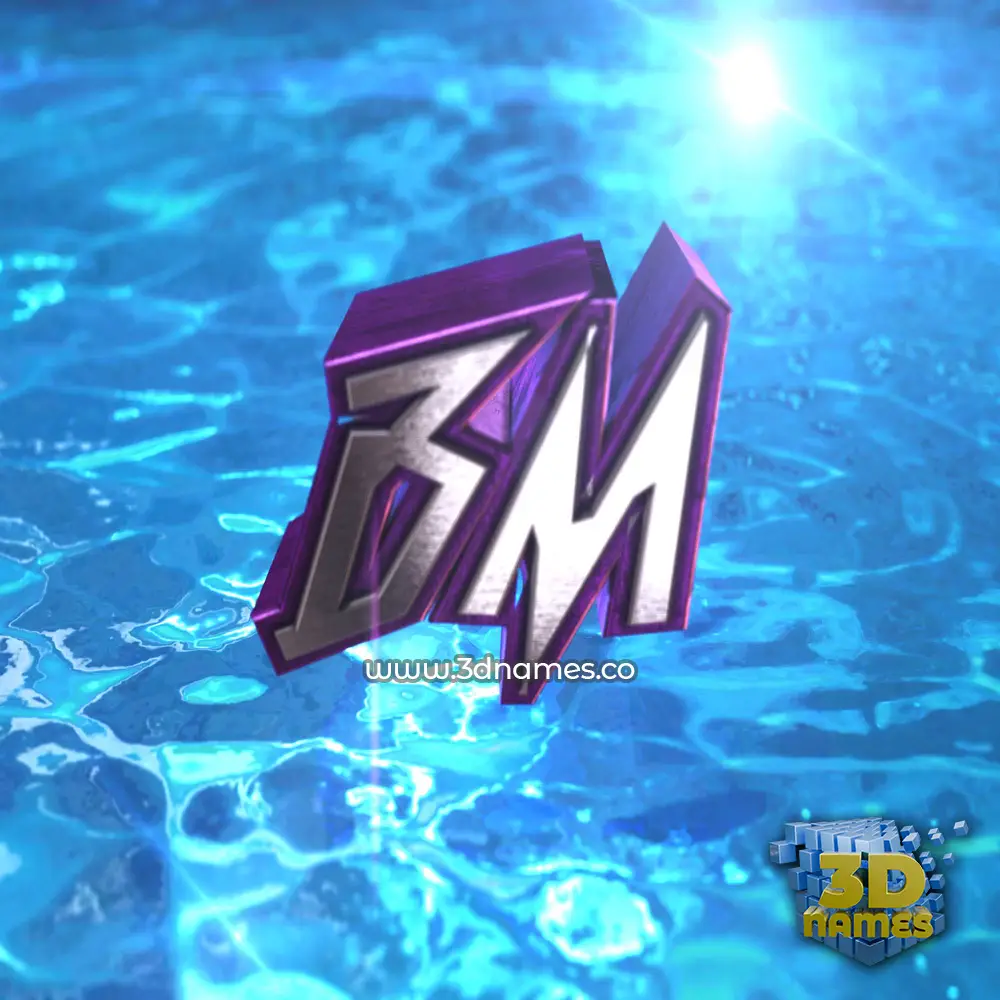 bm in Water 2015 style - 3D name wallpaper