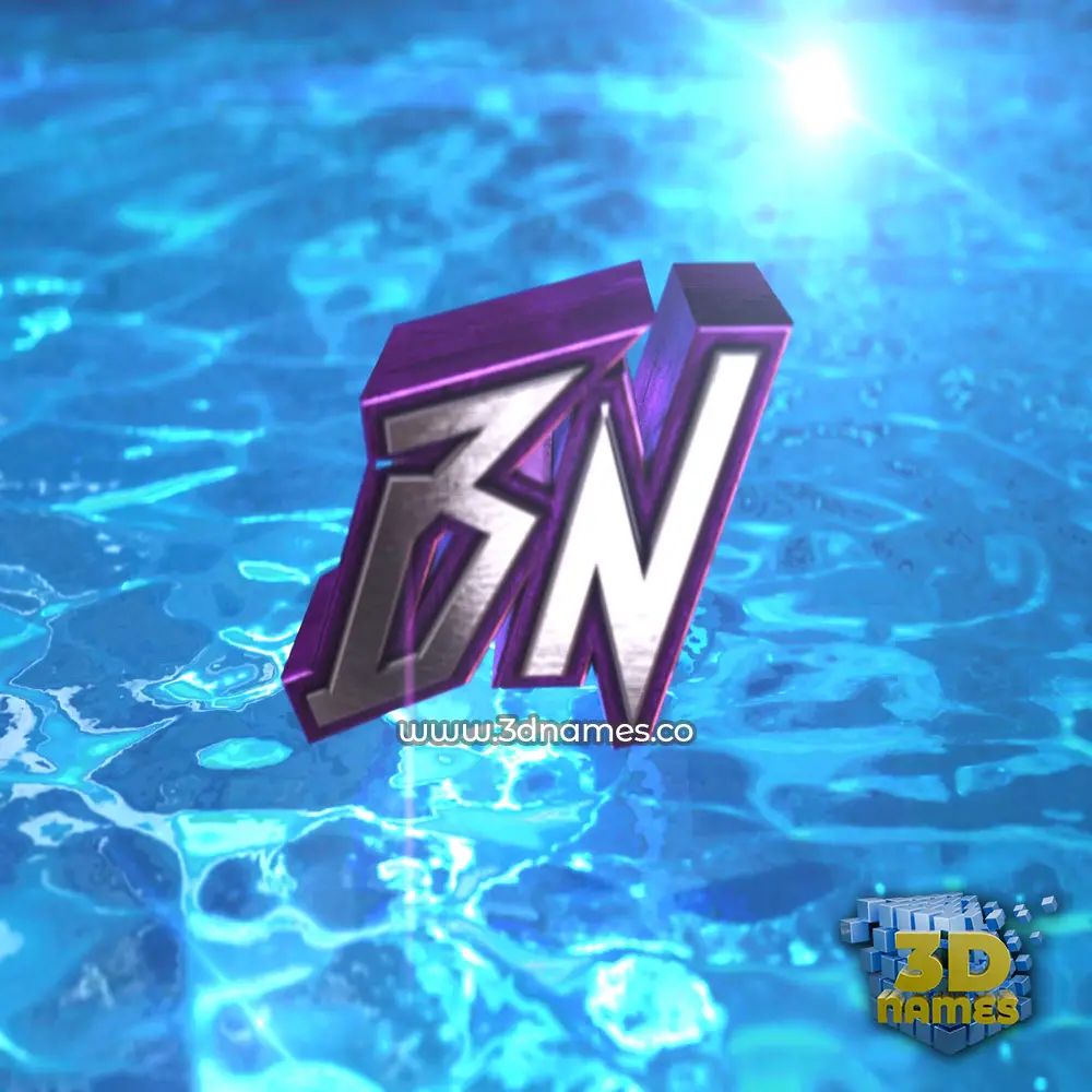 bn in Water 2015 style - 3D name wallpaper