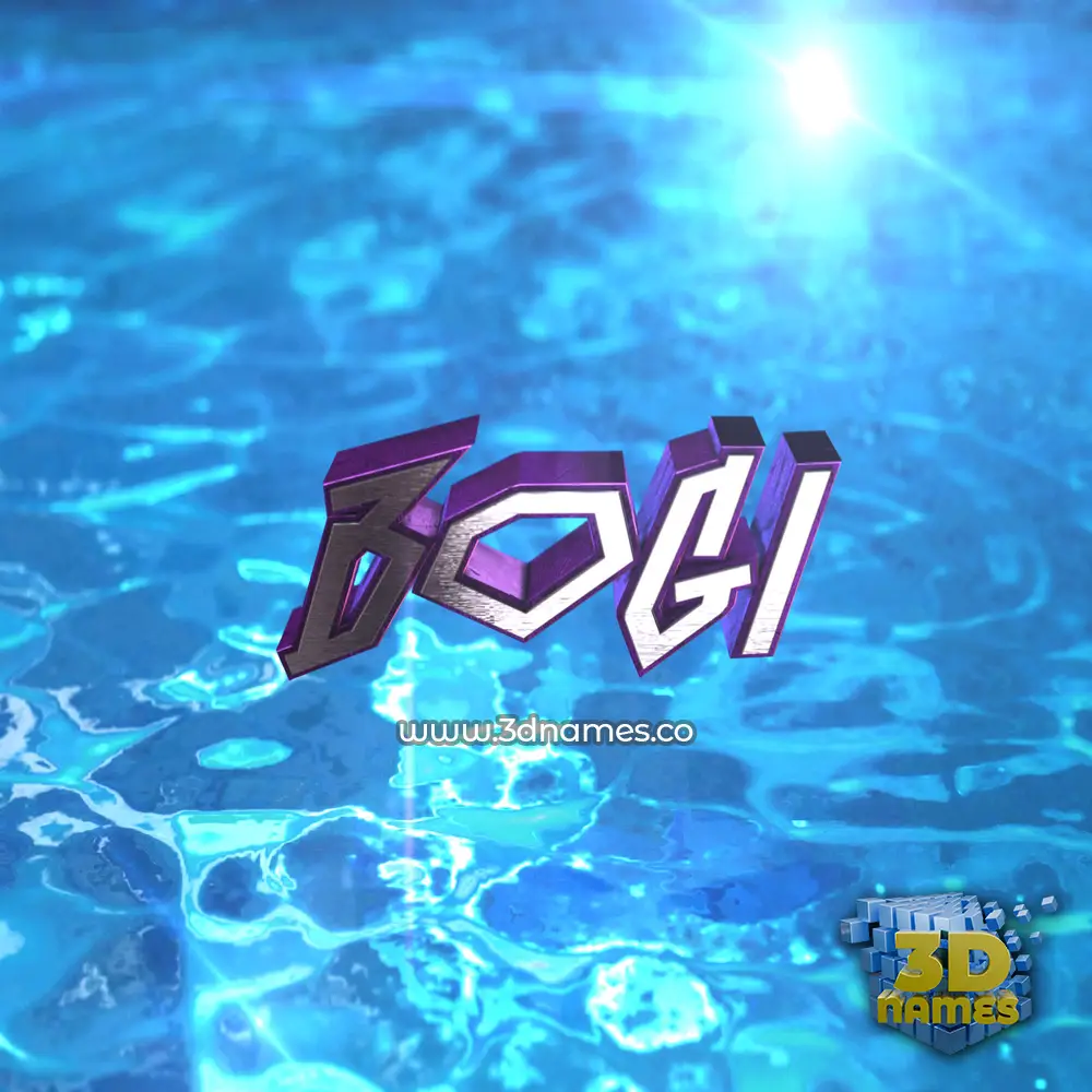 bogi in Water 2015 style - 3D name wallpaper
