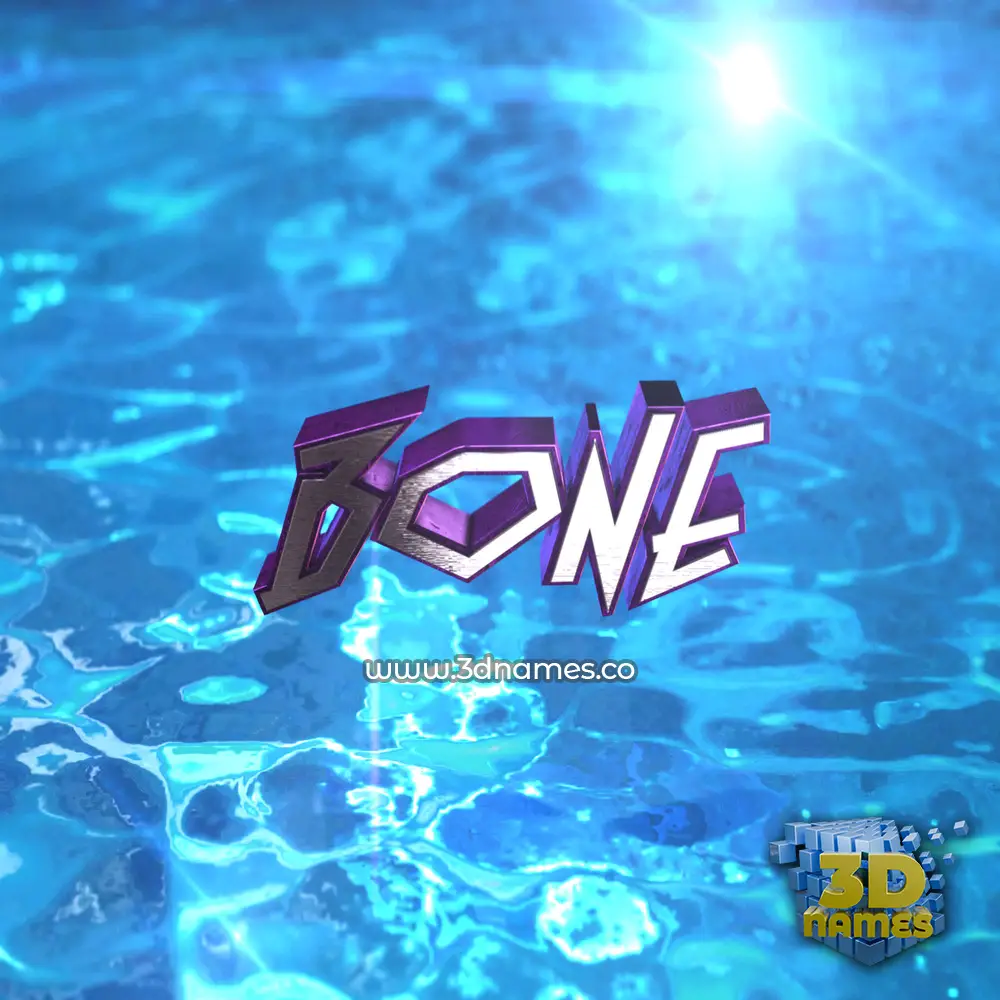 bone in Water 2015 style - 3D name wallpaper