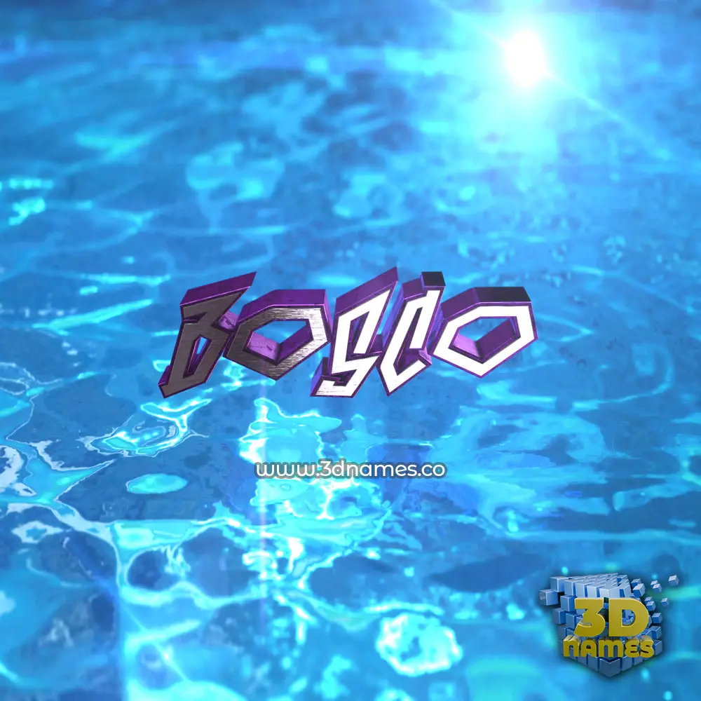 bosco in Water 2015 style - 3D name wallpaper