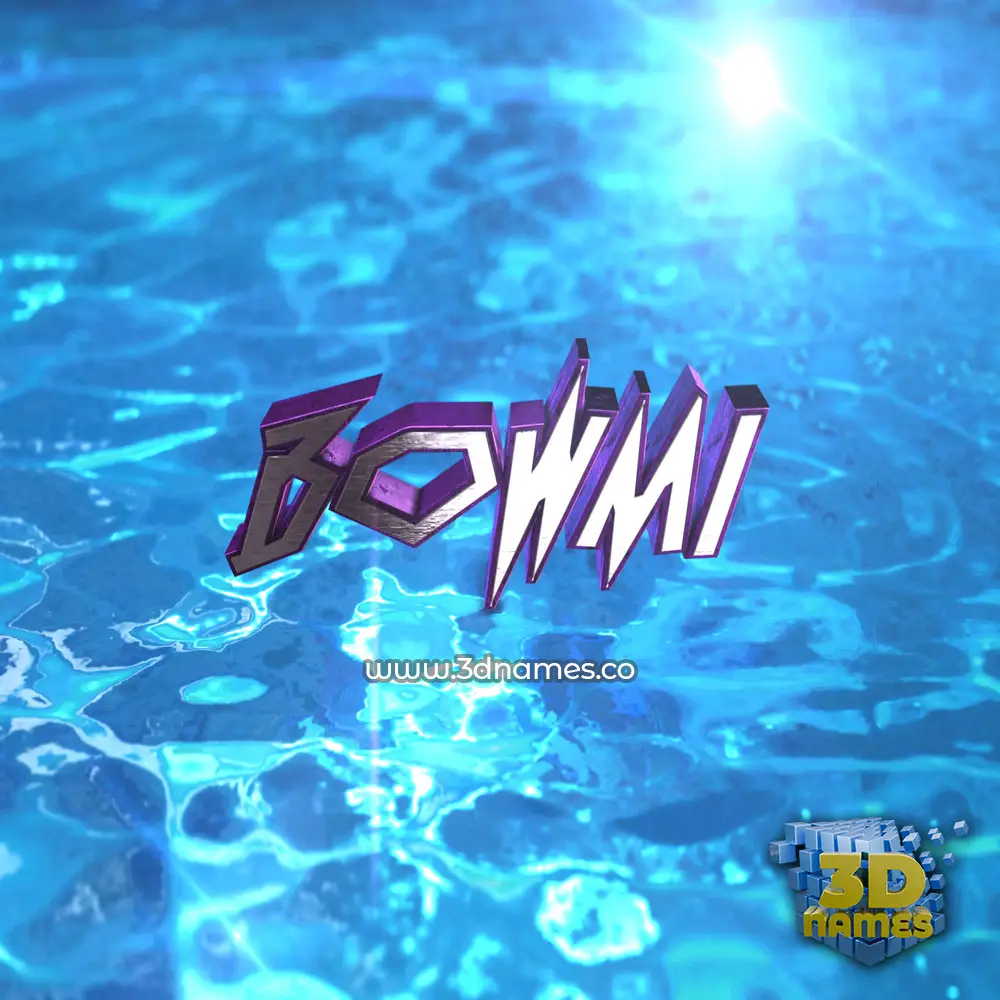 bowmi in Water 2015 style - 3D name wallpaper