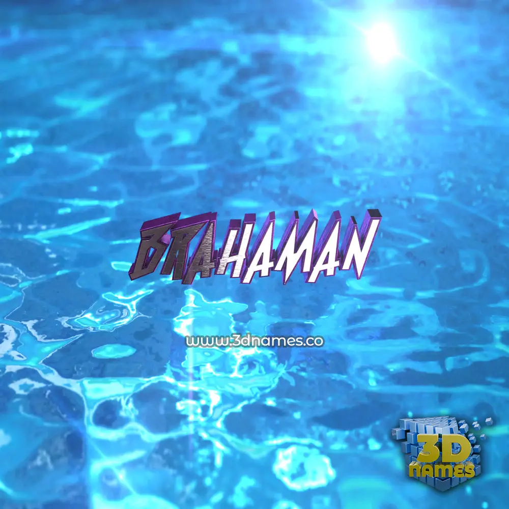 brahaman in Water 2015 style - 3D name wallpaper