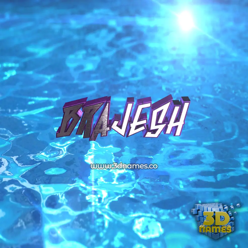 brajesh in Water 2015 style - 3D name wallpaper