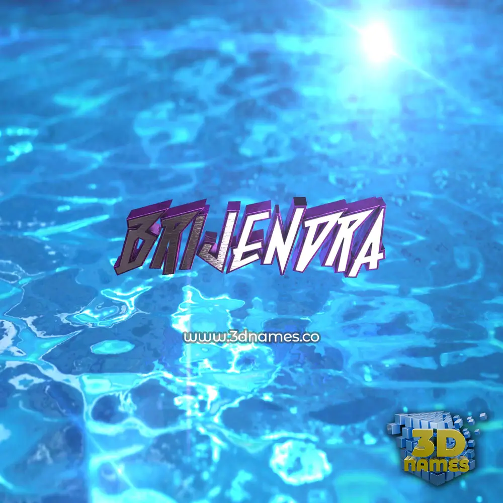 brijendra in Water 2015 style - 3D name wallpaper