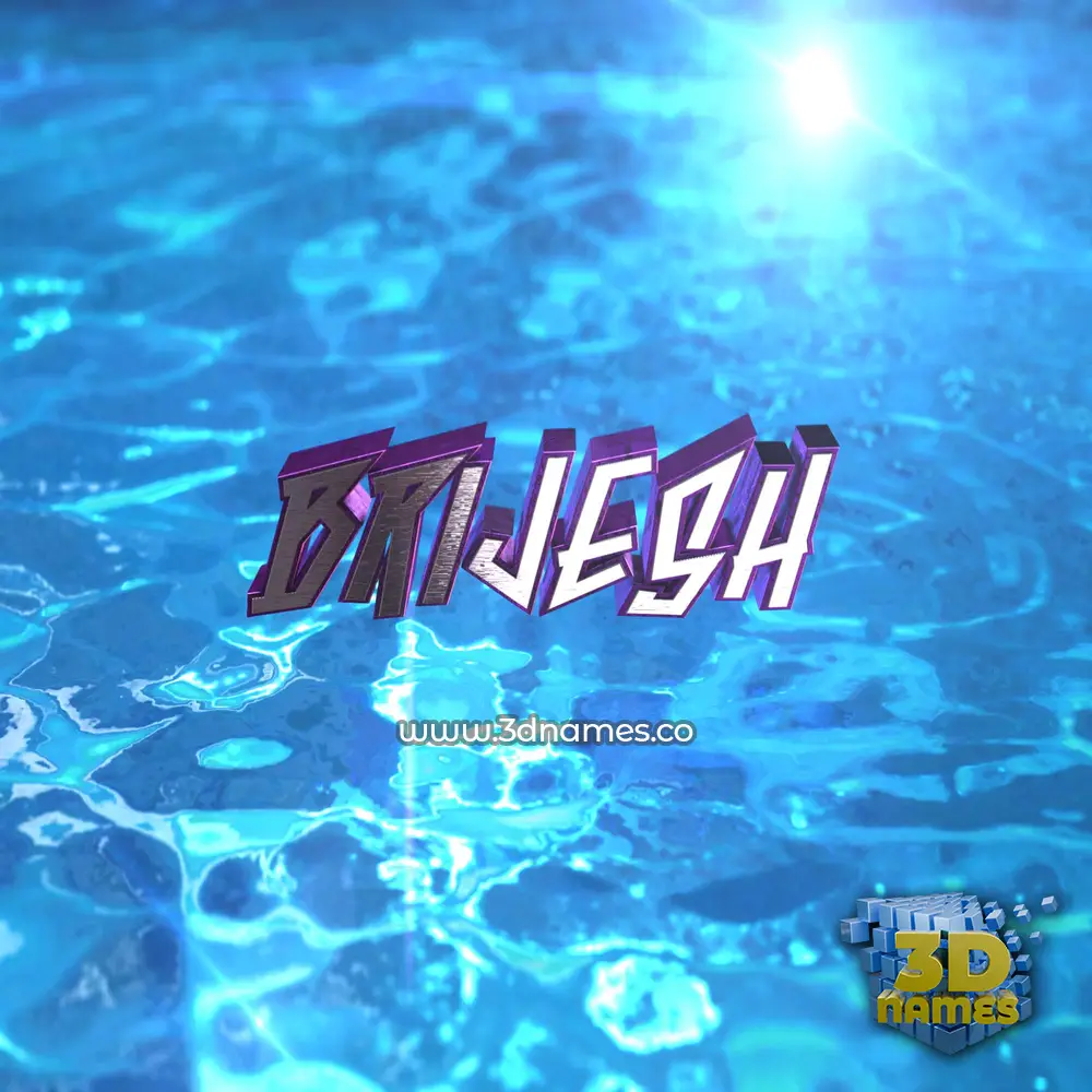 brijesh in Water 2015 style - 3D name wallpaper