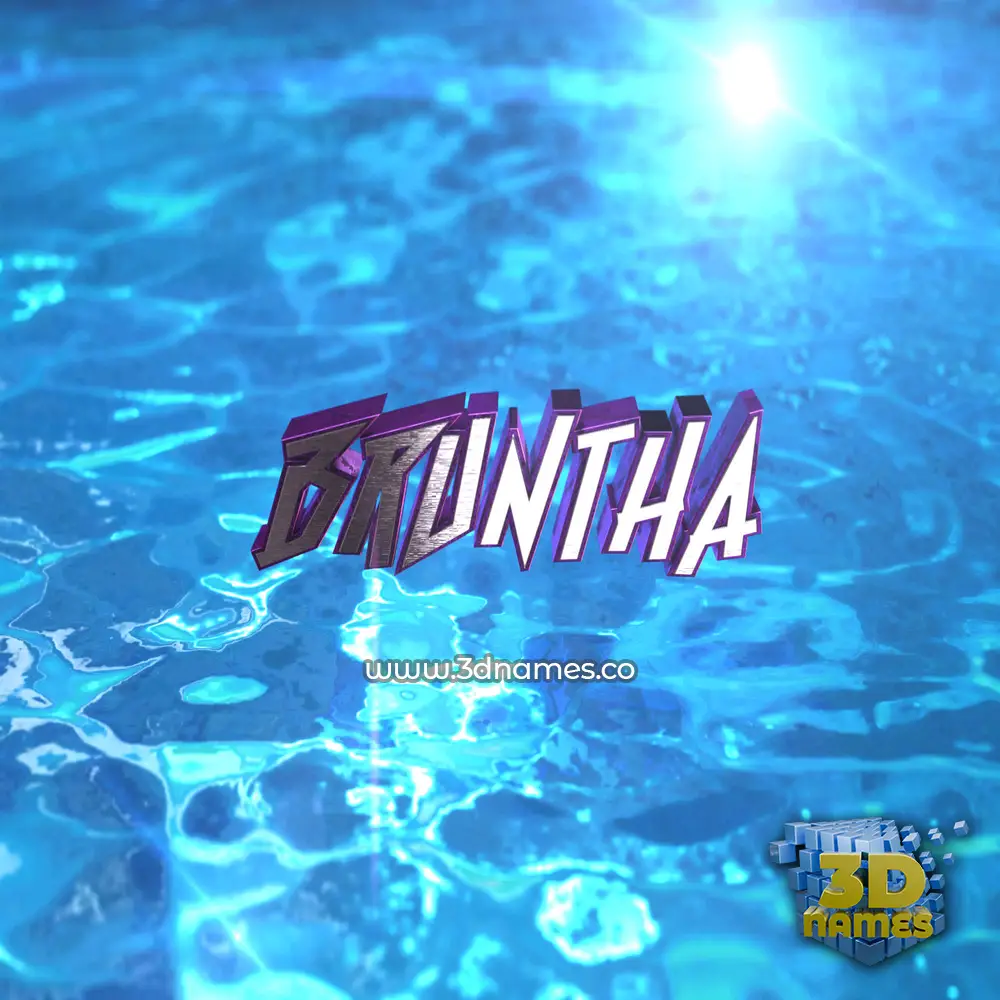 bruntha in Water 2015 style - 3D name wallpaper