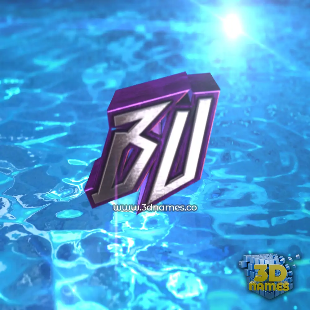 bu in Water 2015 style - 3D name wallpaper